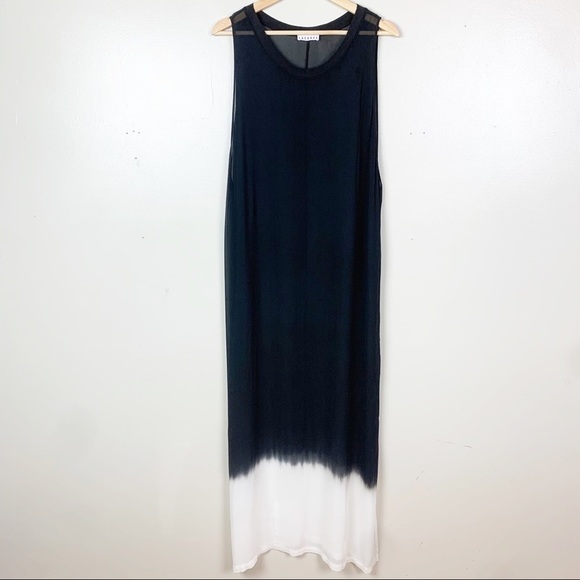 LACAUSA Dresses & Skirts - LACAUSA Sheer Maxi Length Ombre Dip Dye Dress Swimsuit Gauzy Coverup US S